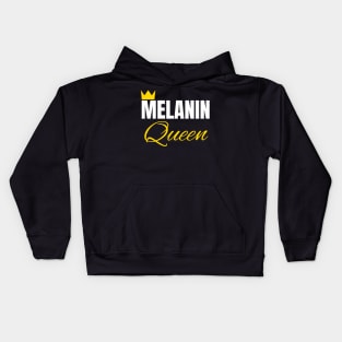 Melanin Queen, Black History, African American, for Black Women Kids Hoodie